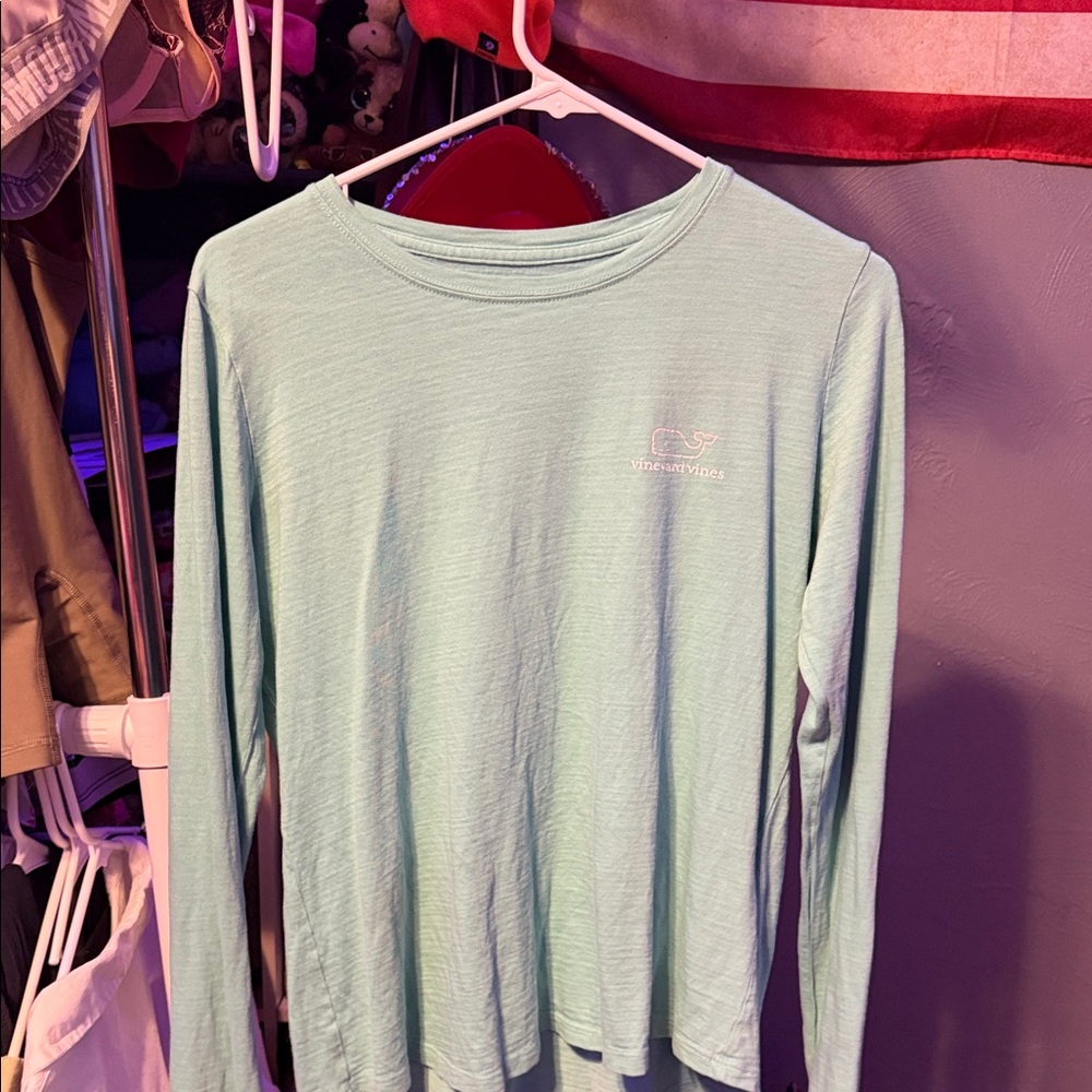 Vineyard Vines Teal Long Sleeve Tee